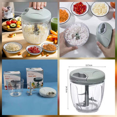 Manual Pull-String Household Vegetable Cutter &Meat Chopper
