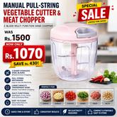 Manual Pull-String Household Vegetable Cutter &Meat Chopper