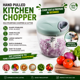 Manual Pull-String Household Vegetable Cutter &Meat Chopper