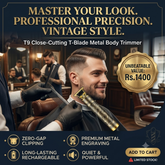 Vintage T9 Professional Trimmer – T-Blade Hair Clipper for Men