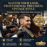 Vintage T9 Professional Trimmer – T-Blade Hair Clipper for Men
