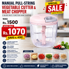 Manual Pull-String Household Vegetable Cutter &Meat Chopper
