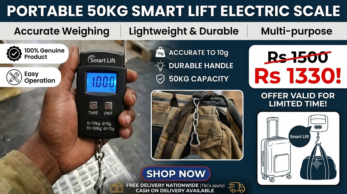 Smart Lift 50KG Portable Electric Scale – Lightweight & Accurate