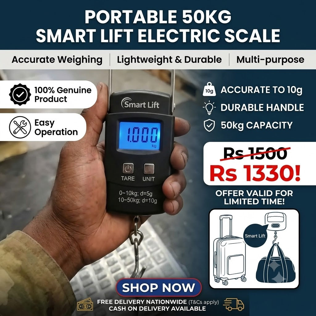 Smart Lift 50KG Portable Electric Scale – Lightweight & Accurate